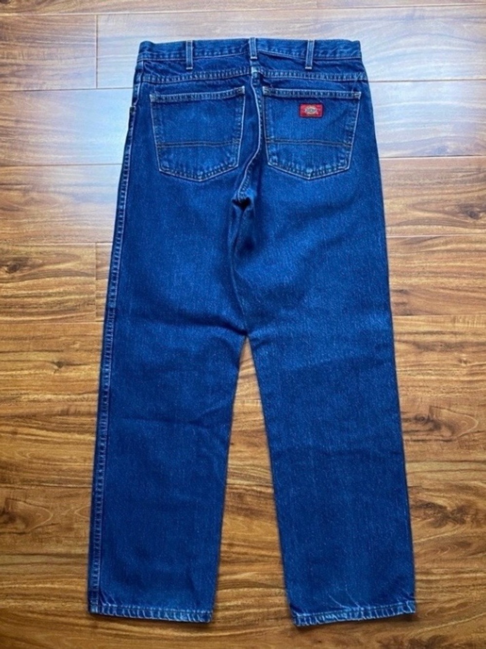 Dickies Womens Medium Blue High Waist Relaxed Ankle Straight Jeans Size 10 Retro